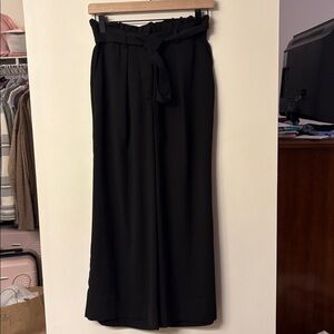 LC Lauren Conrad Black Wide Leg Paper Bag Pants